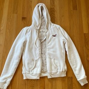 Hollister Sherpa lined zip up hoodie